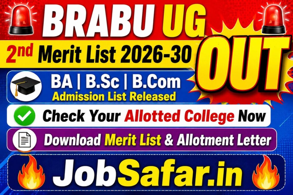 BRABU UG 2nd Merit List 2026-30