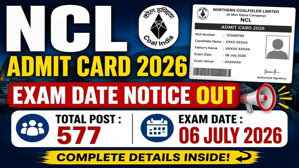 NCL Admit Card 2026