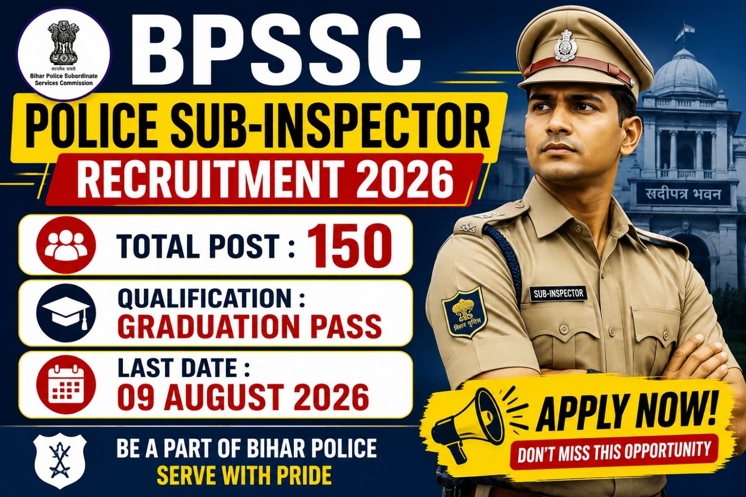 BPSSC Police Sub-Inspector Recruitment 2026
