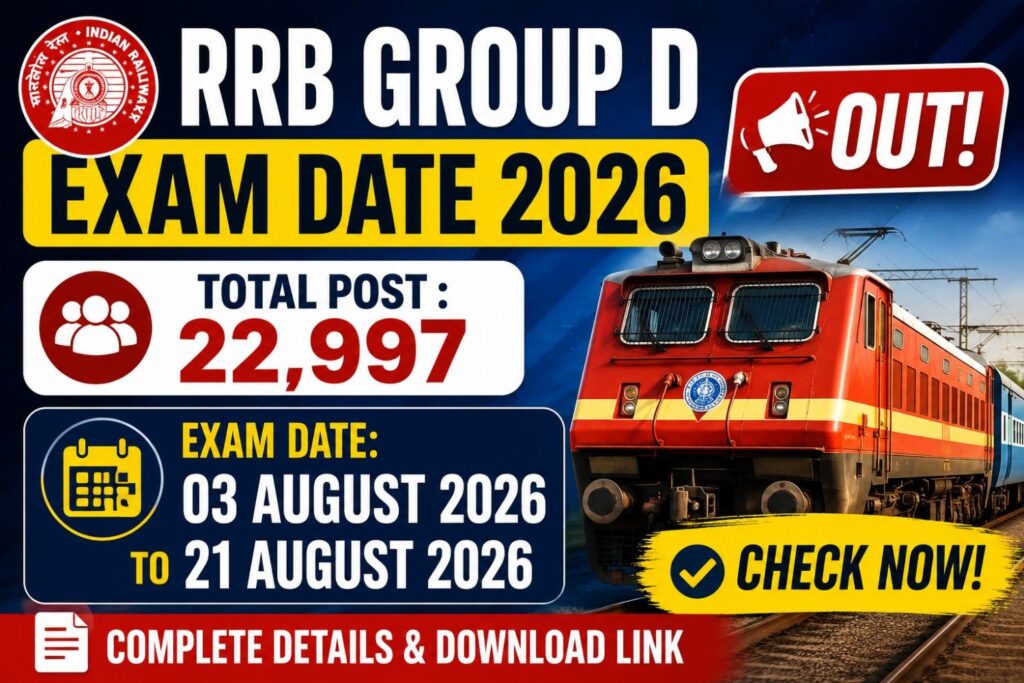 RRB Group D Exam Date 2026