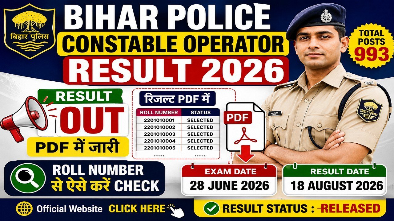 Bihar Police Constable Operator Result 2026