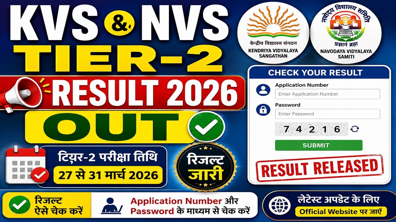 KVS NVS Tier-2 Result 2026
