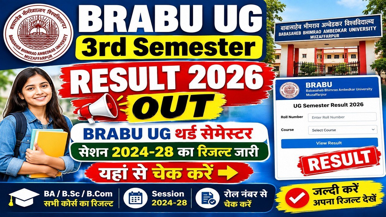 BRABU UG 3rd Semester Result 2026