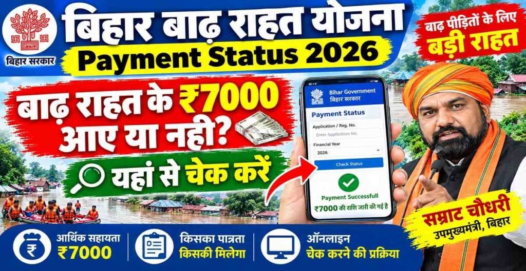 Bihar Badh Rahat Yojana Payment Status 2026
